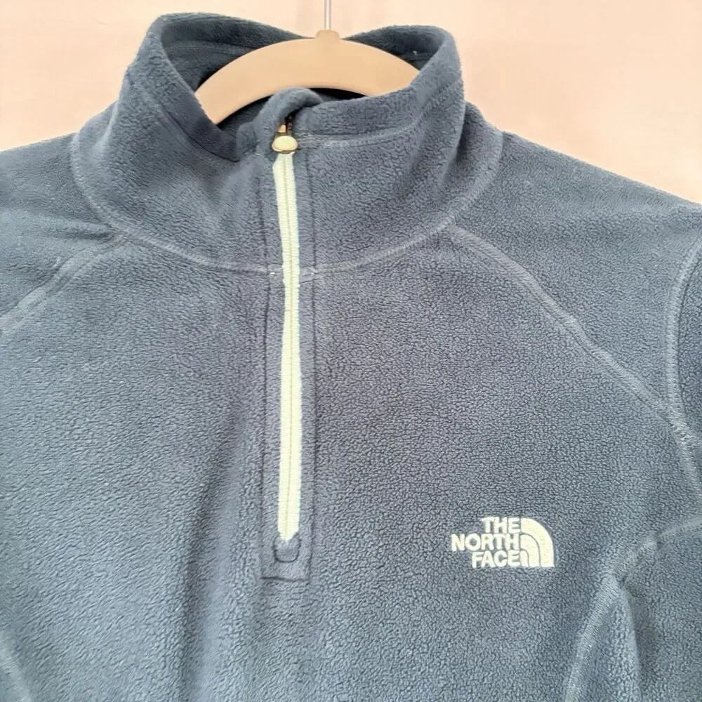 The North Face Blue Fleece Pullover‎ Women 1/4 Zip Polartec Outdoor Hike Small